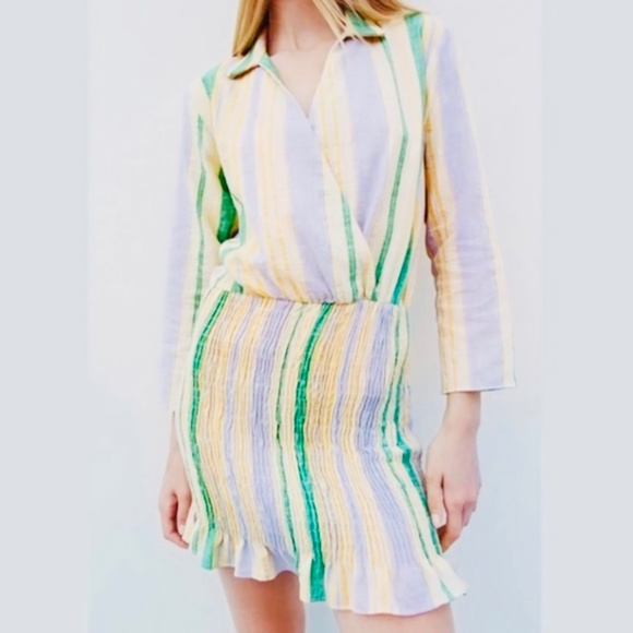 Brand New Zara The Valerie Striped Mini Dress - Picture 9 of 12